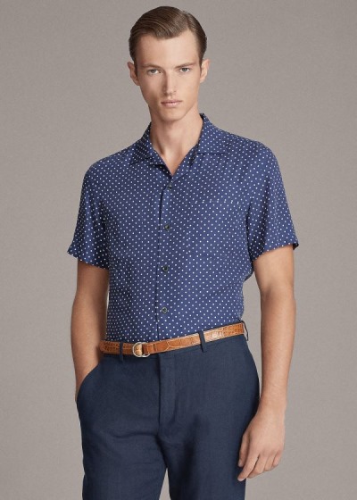 Camisa Ralph Lauren Polka-Dot-Print Homem 56849-UGXY